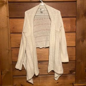 Off White Knit Cardigan Sweater